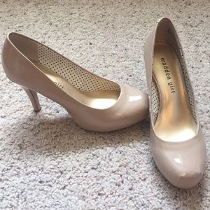 Madden Girl Getta Nude Pump Heels Size 6.5